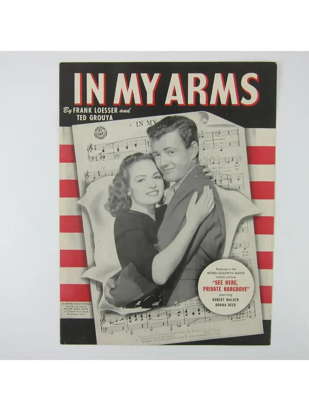 Sheet Music In My Arms See Here Private Hargrove Robert Walker Donna Reed 1943